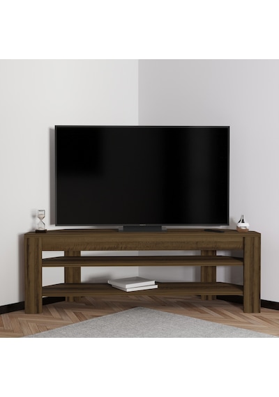 Corner TV Sehpası, 120 cm Köşe Tasarım Gri