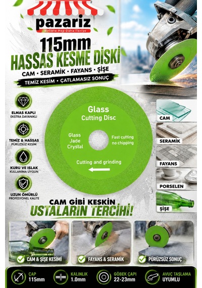 115 Mm Elmas Karbür Çok Amaçlı Kesici Testere Diski Demir, İnşaat Demiri, Taş, Seramik Ve Profil Kesme Diski Çok Amaçlı Metal Kesme Disk 115mm X 22-23mm