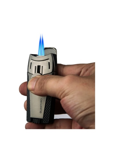 Quantoro 2 Torch Pürmüz Siyah-gunmetal Metal Puro Çakmağı - Trz1036