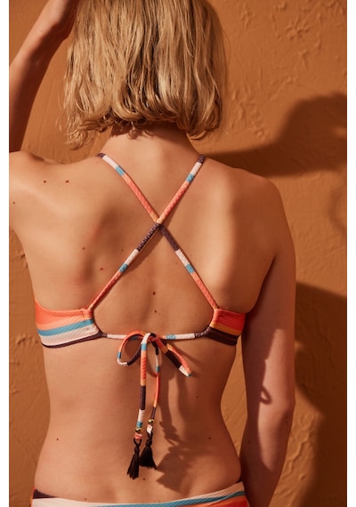 Penti Brisa Çizgili Halter Bikini Üstü