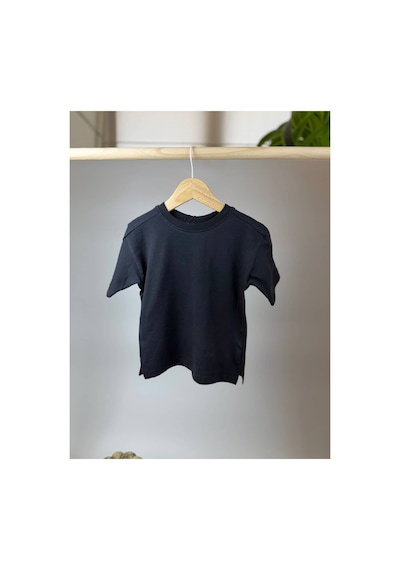 Poala Kids Oversize Basic Tshirt Siyah
