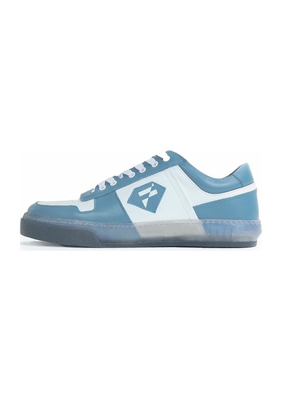 Mente Lılac Mavi Beyaz Sneaker Erkek Deri Ayakkabı 001