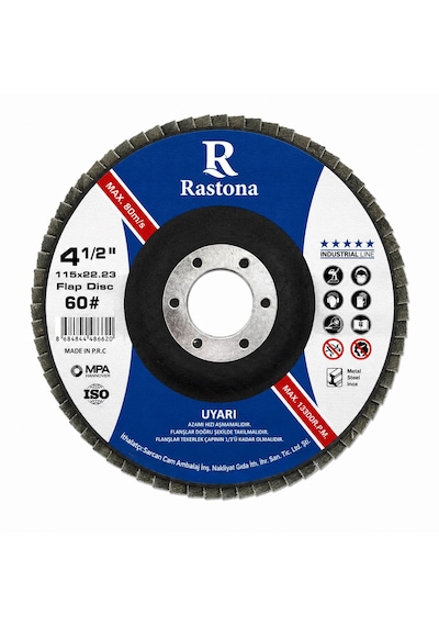 Rastona Flap Disk Zımpara 115x22.23mm 60 10 Adet