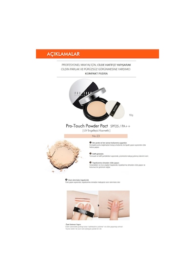 Missha Pro-Touch Powder Pact SPF25 Pürüzsüz Görünüm Sağlayan Kompakt Pudra No.23