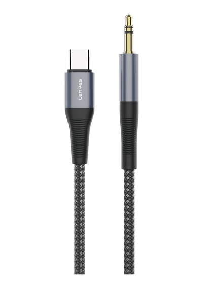 Lenyes Ax134 Type-c To 3.5mm Aux Audio Ses Kablosu Siyah