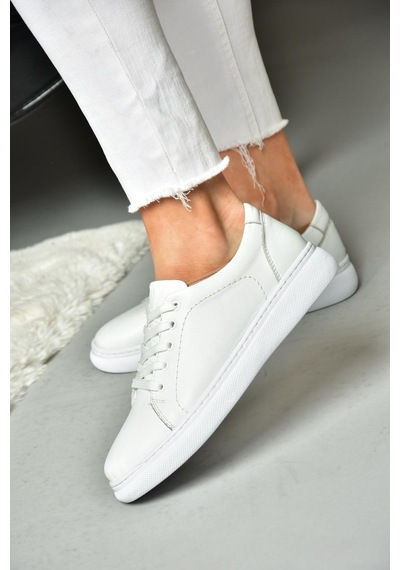 Fox Shoes P555460903 Beyaz Hakiki Deri Spor Ayakkabı Sneakers Beyaz