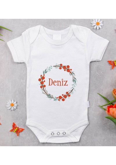Bk Gift Bk Kids Harfli İsimli Bebek Body Zıbın - Model 4 12-18 Ay Çok Renkli