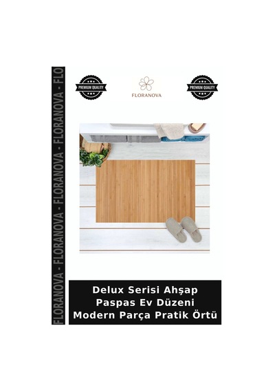 Delux Serisi Ahşap Paspas Ev Düzeni Modern Parça Pratik Örtü