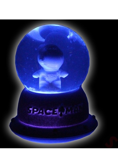 Uçuşan Yıldızlı,7,5cm X 4,5cm Led Işıklı Astronot Küre - Lila