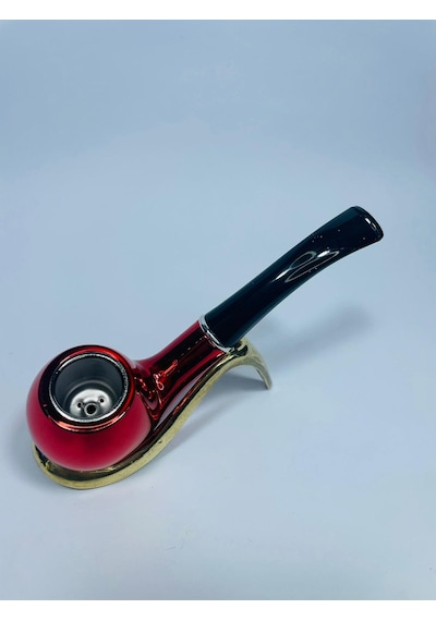 Alcan Fosforlu Kırmızı Filitreli Pipo //12cm