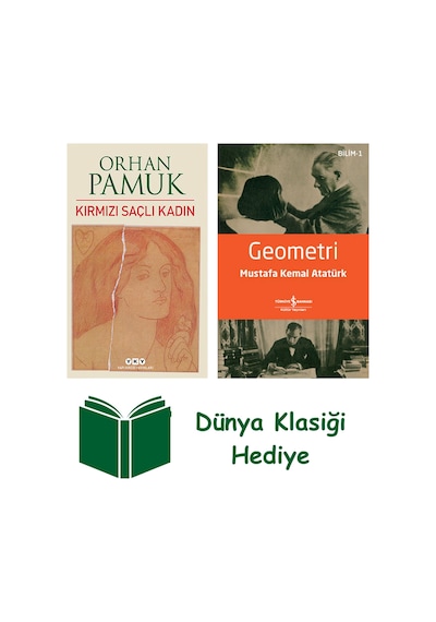 Kırmızı Saçlı Kadın + Geometri + Dünya Klasiği Hediye