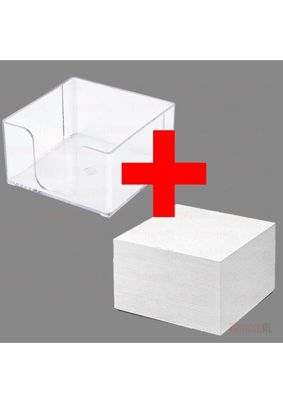 Masaüstü Küp Blok Not Kağıdı Şeffaf Plastik Kutulu 10x10x5 Büyük
