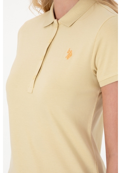 U.S. Polo Assn. Kadın Açık Haki Basic Polo Yaka Tişört 50300830-VR183