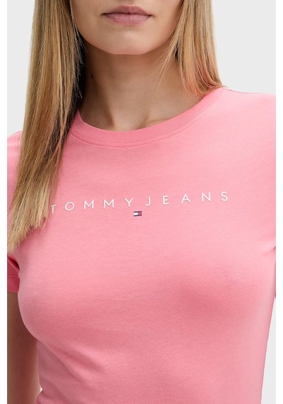 Tommy Jeans Bayan T Shirt Dw0dw18398 Tıe Pembe