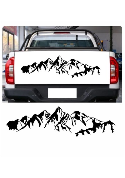 Dağ Doğa Kamp Sticker - Araba Oto Motosiklet Karavan Pickup Cam Sticker - 00128 60 Cm