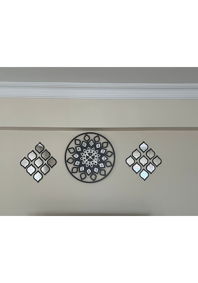 Ayna Pleksili Damla Duvar Saati Gold Veya Gümüş Pleksi Seçenekler Siyah - Beyaz
