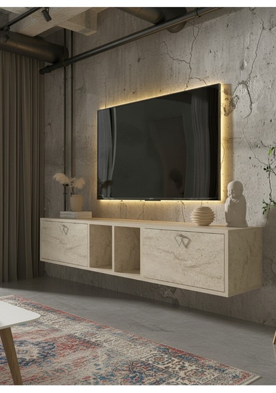 Resital Tv Ünitesi S1833-8 Traverten Traverten