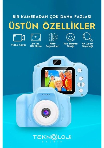 Arell Teknoloji X526 Çocuk Dijital Fotoğraf Makinesi