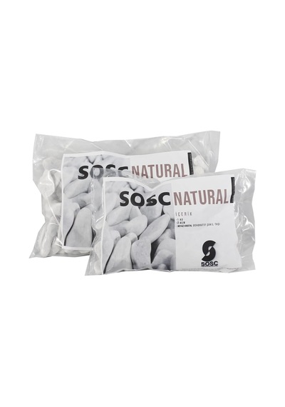 Sosc Natural Beyaz Dolomit Dekoratif Çakıl Taşı, 2-4 Cm, 3 Kg, İç Ve Dış Mekan Peyzaj İçin Diğer