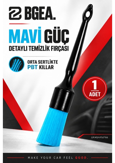 Bgea Mavi Güç Detaylı Temizlik Fırçası Orta Sert Pbt Kıllı 1 Adet
