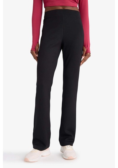 Defacto Defactofit Flare Fit İspanyol Paça Standart Boy Modal Sporcu Pantolon E8957ax25aubk81 Siyah
