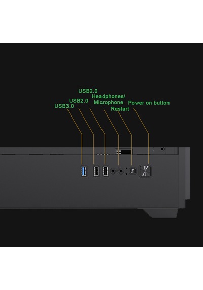 Atheron Eagle Panoramik Micro Atx Gaming Kasa 5x120mm Argb Fan 9 Port Pwm Argb Kontrolcü Temperli Cam Siyah