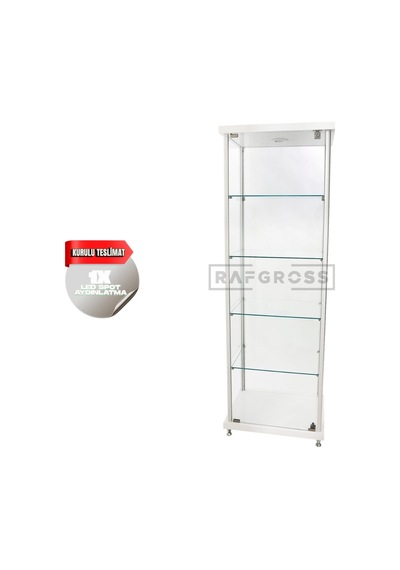 Kurulu Teslimat,camlı Dolap, Camlı Vitrin-beyaz 30x50x175