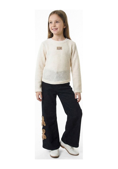 Xo Kids Kız Çocuk Folarlı 3lu Alt Üst Takım 7-14 Yaş 3907-4907 Bej