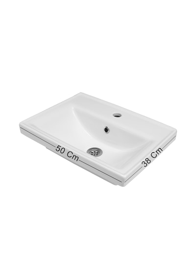 Karen Banyo Kemer 50 Cm,Lavabolu,Aynalı,Banyo Dolabı,Mat Antrasit,Lavabo Dahil Antrasit