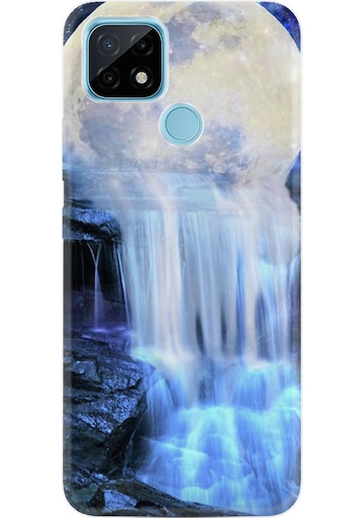 Realme C11 2021 Kılıf Resimli Desenli Baskılı Silikon Blue Moon 1308