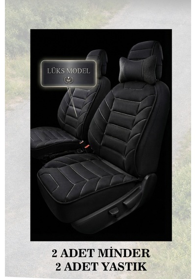 Volkswagen Troc 2024 Uyumlu Siyah Renk Premium Lüks 2 Adet Minder Ve Yastık