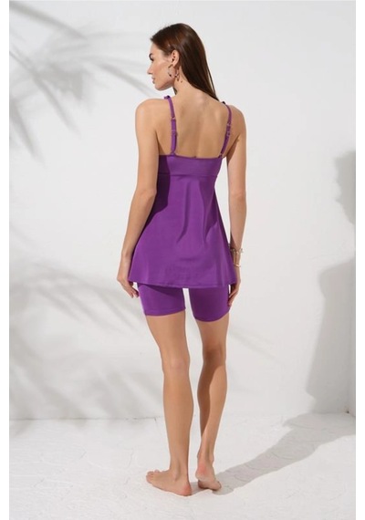 Pierre Cardin Lısa Şortlu V Yaka Tankini 231500 Mor
