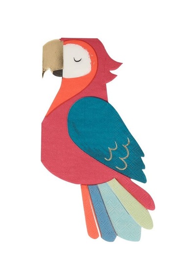 Meri Meri - Parrot Napkins - Papağan Peçeteler - 16'lı