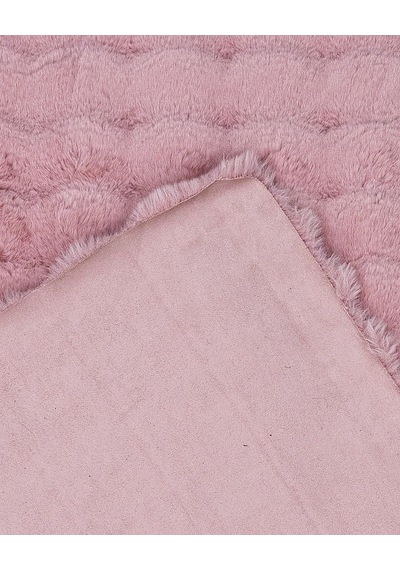 Bespoky Rolyef Modern Salon Halısı Makine Dokuma Pembe