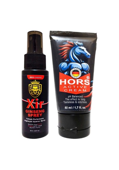 Xir 3xeffect Spray 50 Ml + Hors Active Cream 50 Ml / Erkek Özel Yer Zaman Katılık Ve Ebat Seti