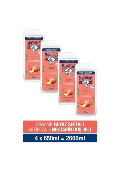 Duş Jeli Beyaz Şeftali & Nektarin 4 X 650 Ml Diğer 41936766