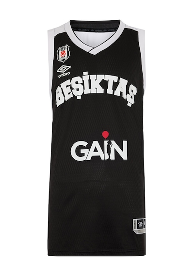 Beşiktaş Umbro Sponsor Baskılı Erkek Basketbol Forması Siyah