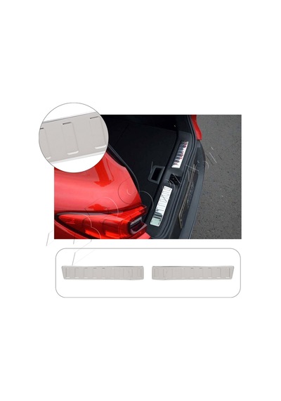 Renault Kadjar Uyumlu 2015-2019 Krom Bagaj İç Eşiği 2 Parça Paslanmaz Çelik