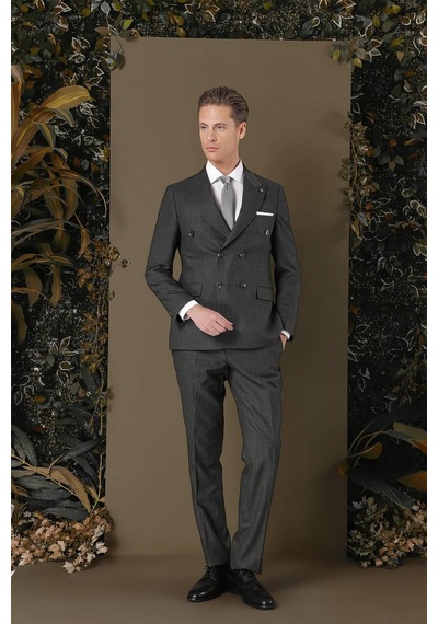 Efor Tk 884 Slim Fit Füme Klasik Takım Elbise Füme Efor Tk 884 Slim Fit Füme Klasik Takım Elbise Füme