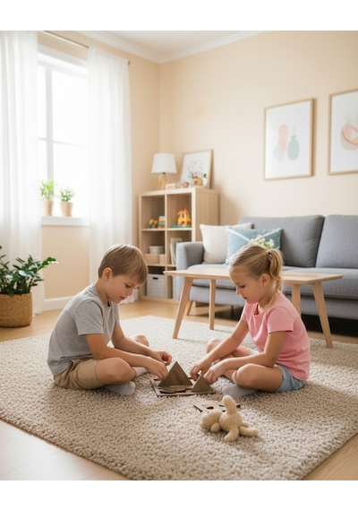 Doğal Montessori Eğitici Denge Oyunu - El Yapımı Bebek Yapboz Puzzle Seti