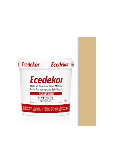 Naturel Ecedekor Ahşap Dolgu Macunu Kova 1000gr 1 KG