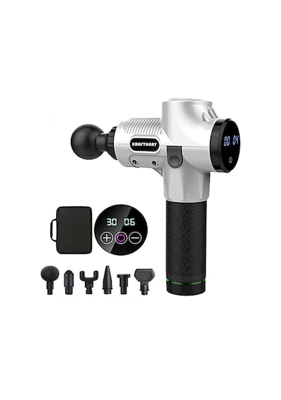 KRAFT HART Lcd Dokunmatik Masaj Tabancası Aleti 30 Hız Ayarlı 24v Gümüş KRAFT HART Lcd Dokunmatik Masaj Tabancası Aleti 30 Hız Ayarlı 24v Gümüş