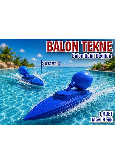 Balon Tekne, Motorsuz, Suda Giden Tekne, 3d Mavi