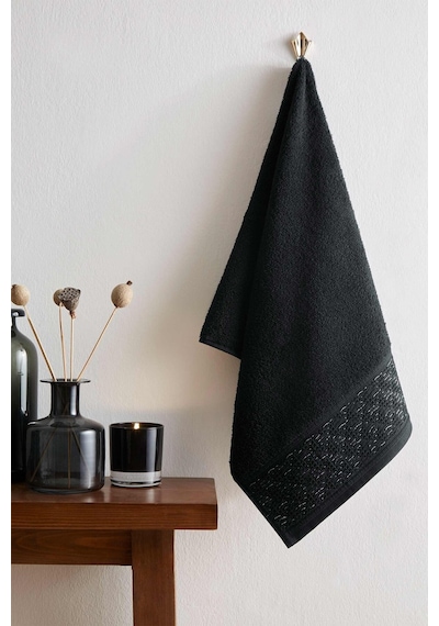 Özdilek Diagonal Waffle El Ve Yüz Havlusu 50x90 Cm Siyah