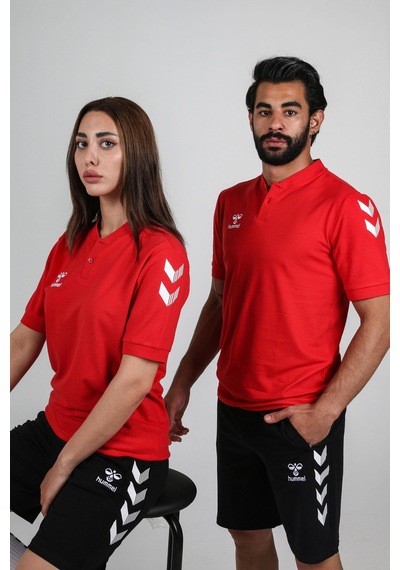 Hummel Armin Pamuklu Bebe Yaka Tişört Kırmızı