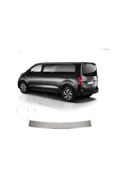 Citroen Spacetourer Uyumlu 2016-2023 Kısa Krom Arka Tampon Üstü Koruma Paslanmaz Çelik