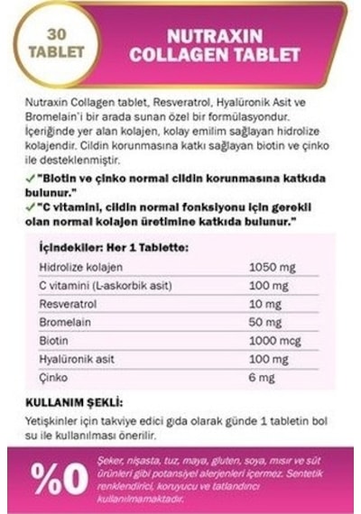 Nutraxin Collagen 30 Tablet