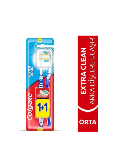 Colgate Extra Clean 1 + 1 Diş Fırçası Medium