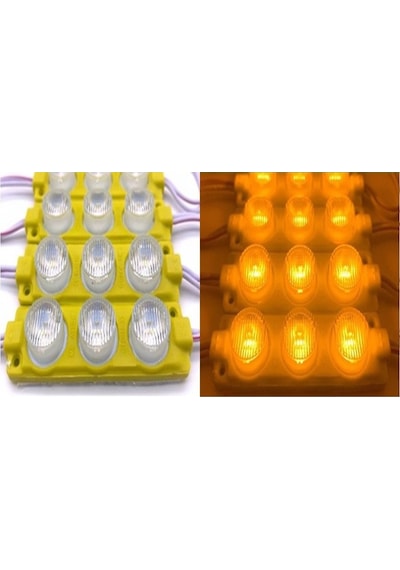 Mercek 3'Lü Led 3 Watt - 12 Volt – Direk Güçlü Işık - 10 Adet