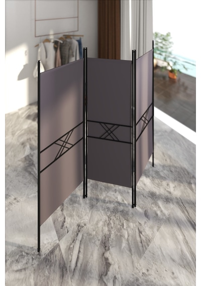 Retodesign 3 Kanatlı Paravan 1443 Siyah